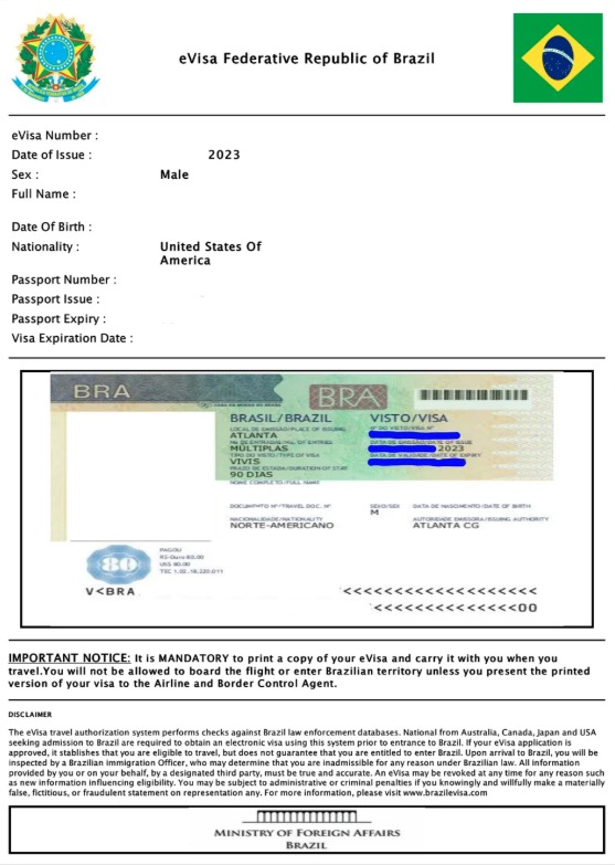 Portail officiel e-Visa Brésil VFS Global