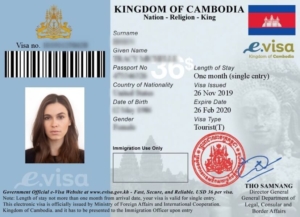 Genehmigtes Kambodscha e-Visa - offizielles elektronisches Dokument