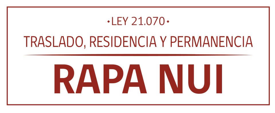 Emblème institutionnel de la loi 21.070 sur le transfert, la résidence et la permanence à Rapa Nui
