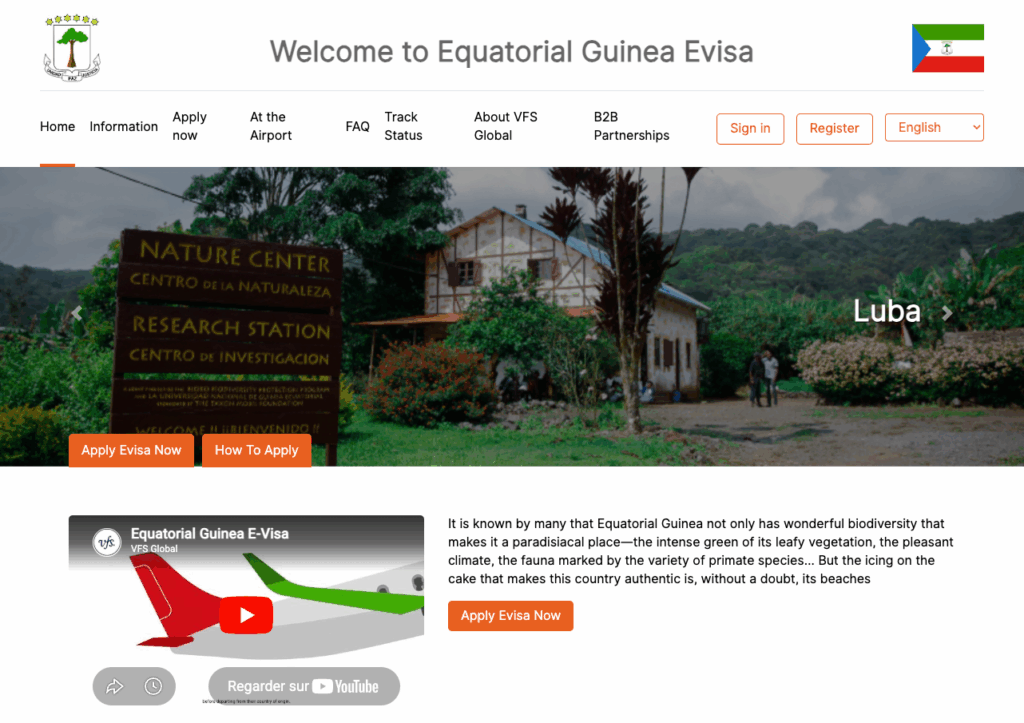 VFS Global gère les demandes d'e-Visa pour la Guinée Équatoriale