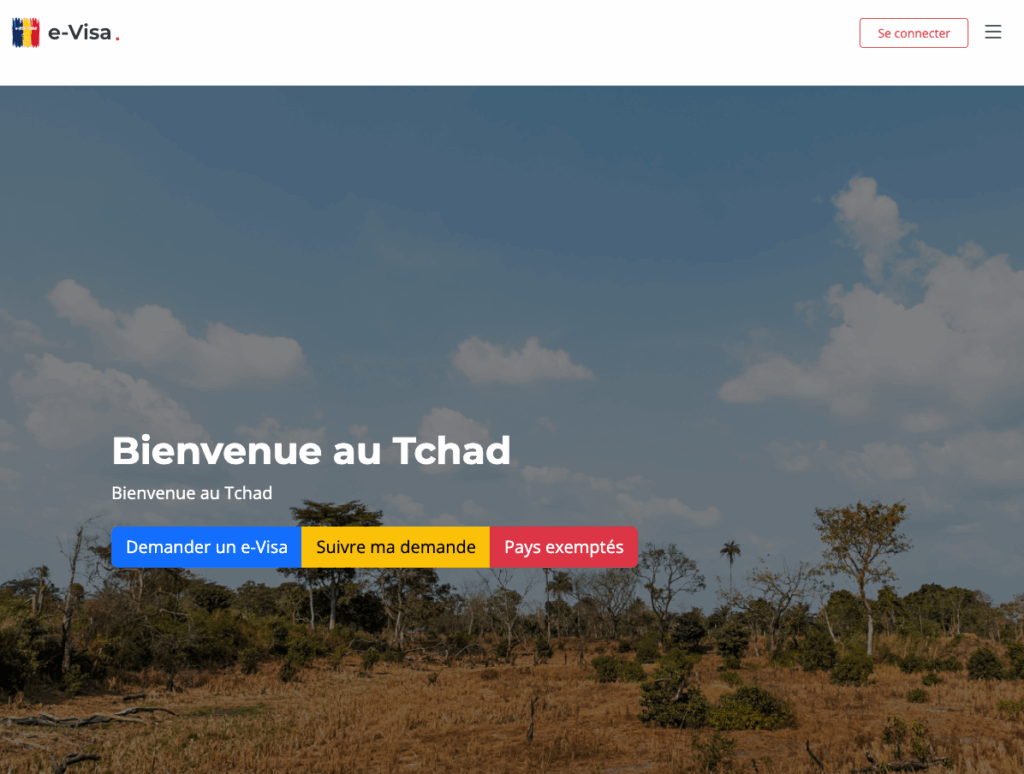 Portale ufficiale e-Visa Ciad — sito evisa.td delle autorità ciadiane