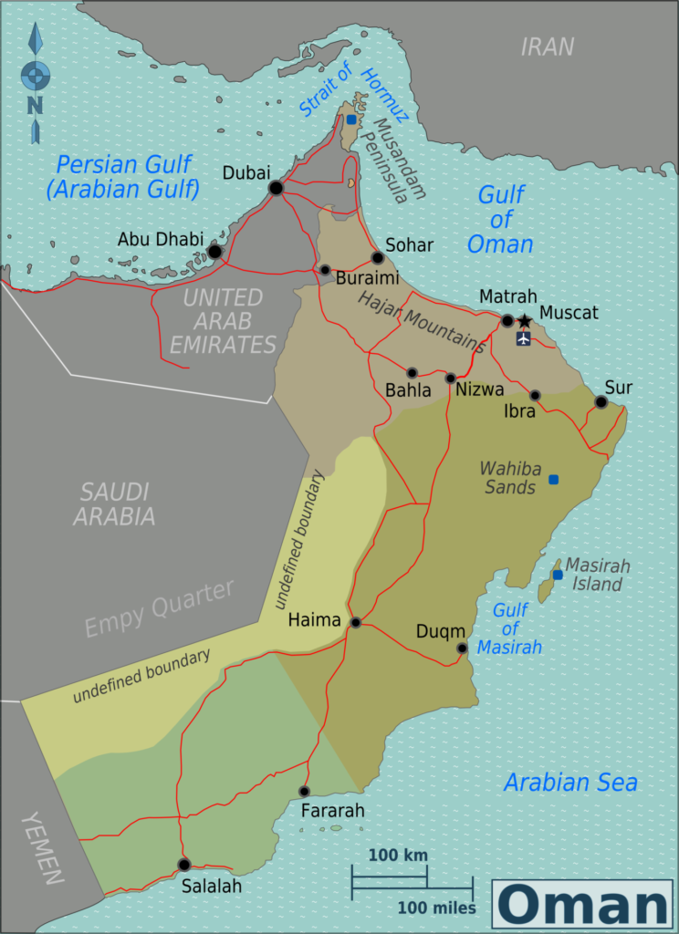 Oman Regions map