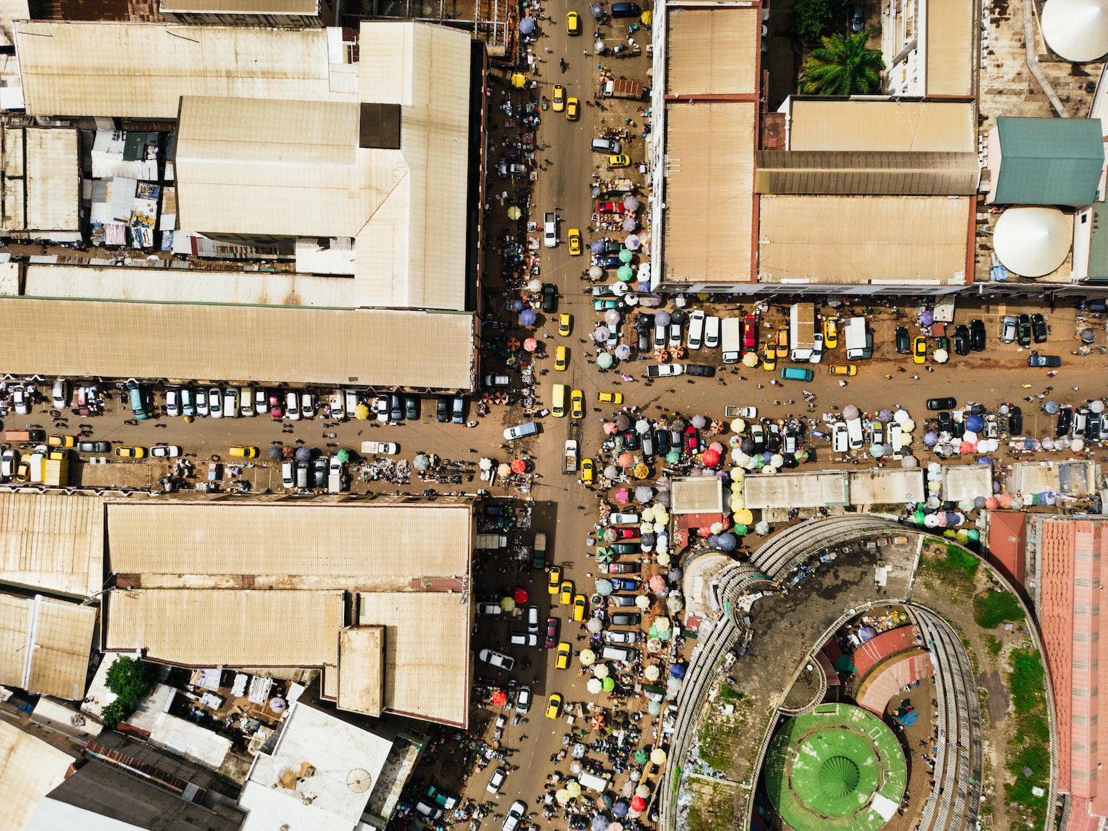 Crowded Street in africa